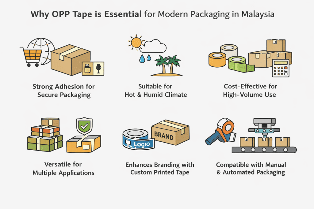 Why OPP Tape is Essential for Modern Packaging in Malaysia