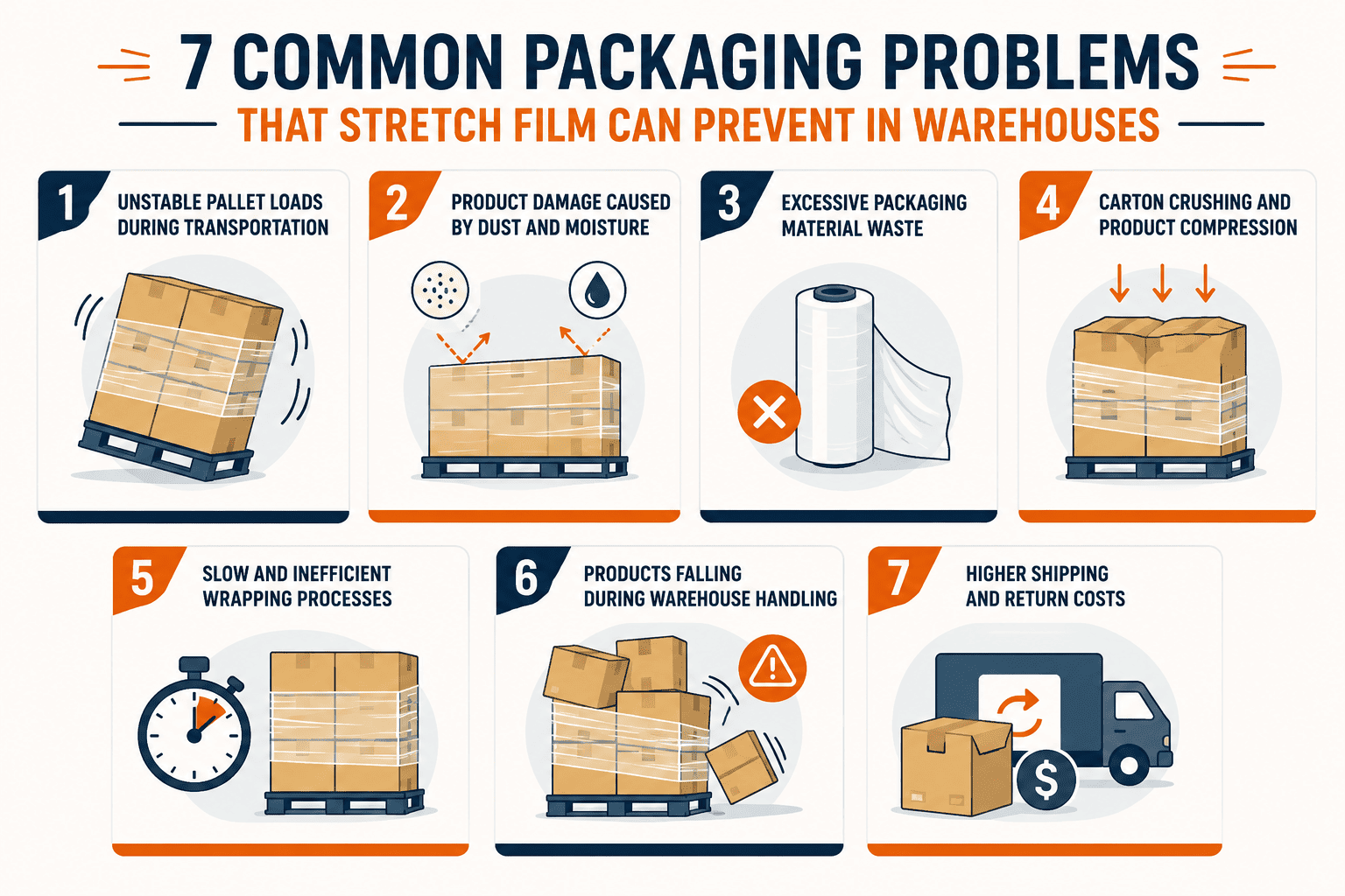7 Common Packaging Problems That Stretch Film in Malaysia Can Prevent in Warehouses